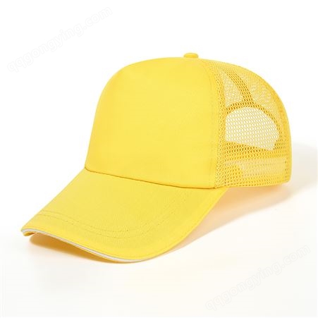 帽子定做 网状透气广告帽 棉质帆布男女运动户外太阳帽子烫字绣LOGO