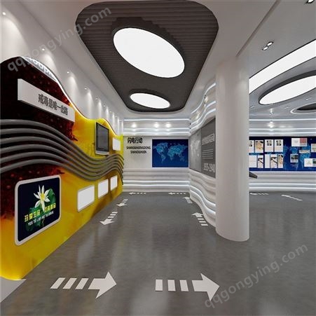 展厅3D效果图设计 陈列厅博物馆商场店面 企业文化展览馆图纸制作