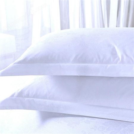 宾馆酒店民宿床上用品 纯棉加厚纯白提花三四件套 玫瑰花34被套床单